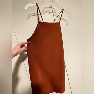 High Neck Satin Tank Top